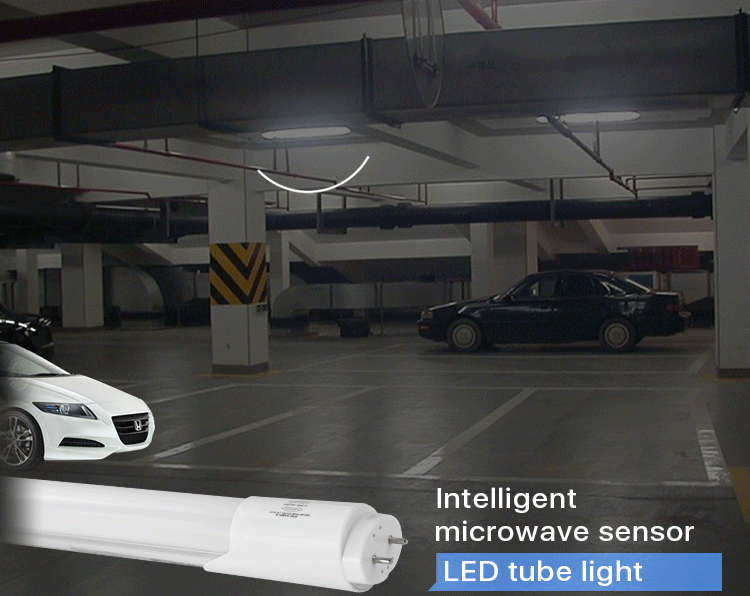 600mm2ft 9W T8 LED Tube Light with Microwave Motion Detector
