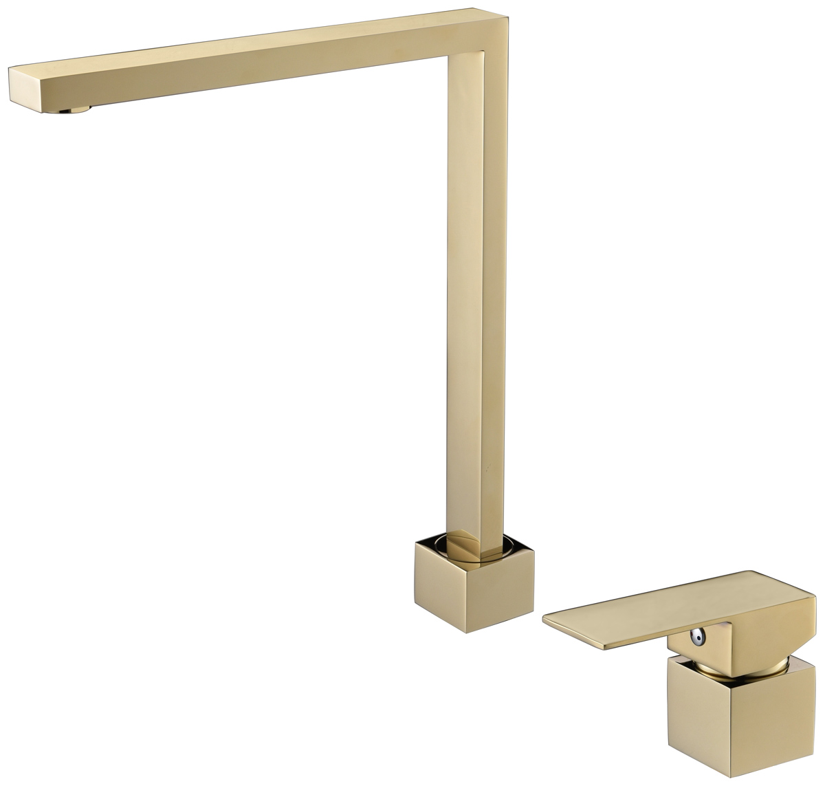 2hole brass material luxury gold finish kitchen mixer