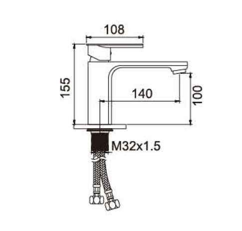 brass material chrome surface Good quality basin faucet