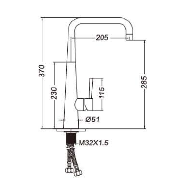 brass material luxury style hot and cold for kitchen washing sink mixer