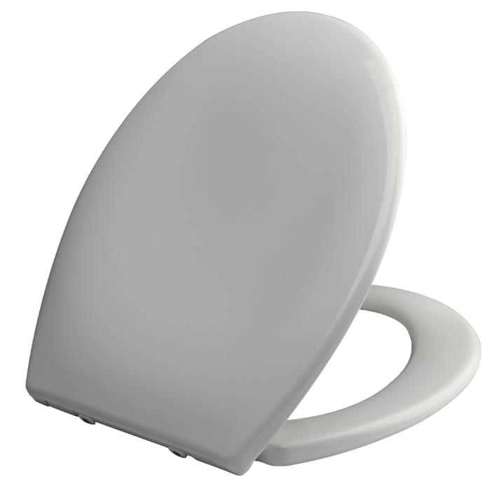 Round UF toilet seat with soft close and one push button quick release