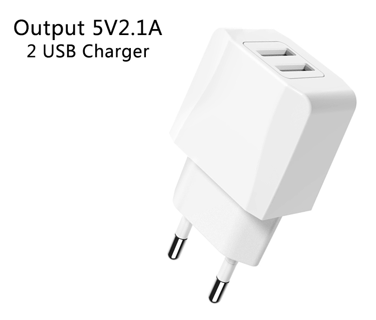 New arrival 5V 21A dual USB wall charger ac mobile phone charger