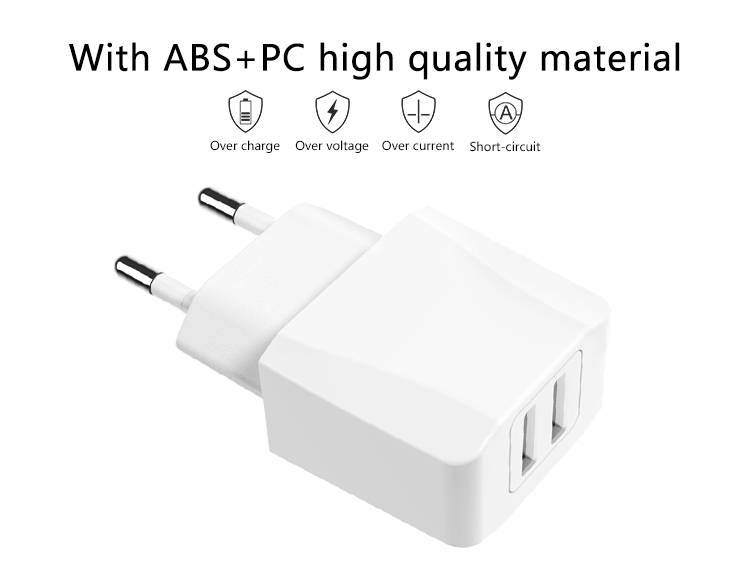 New arrival 5V 21A dual USB wall charger ac mobile phone charger