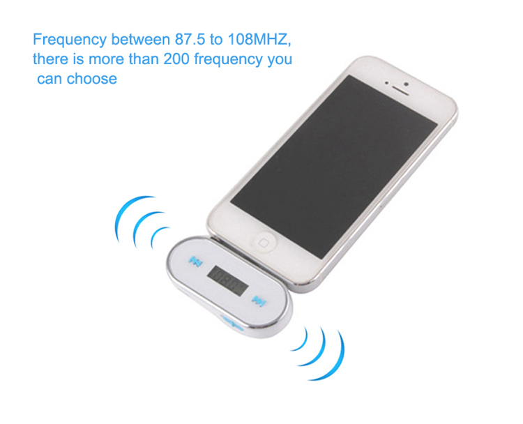GXYKIT Car FM transmitter F2 Radio Music transmitter with builtin lithium battery