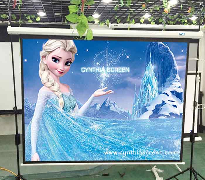 Cynthia Screen HD Material 120 3D 4K Fabric Automatic Motorized Projector Screens With Remote Control