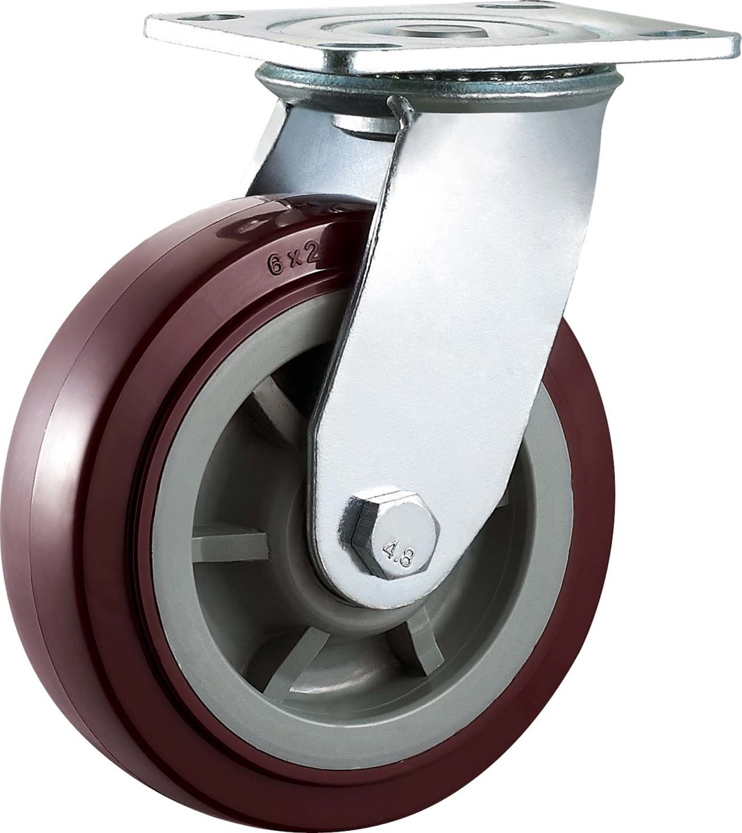 Color : With brake, Size : 2.5 inch 4 pieces MUMA 4pcs 2.5 Inch Iron Core Polyurethane Universal Wheel Industrial Mechanical Wheel 3 Inch Silent Furniture Trolley Flat Car Casters 