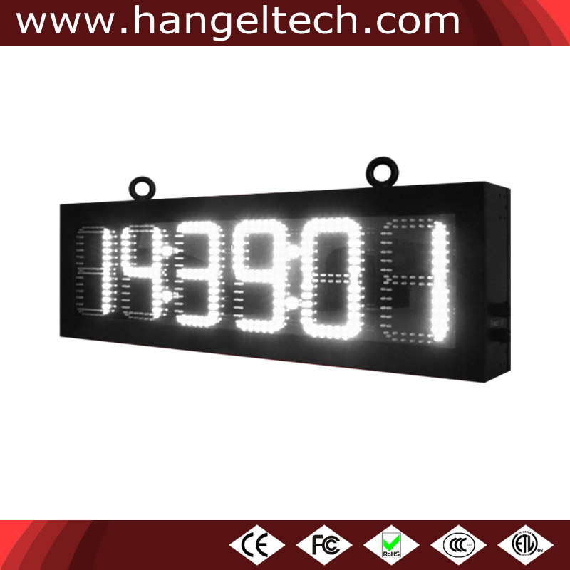 12 Inches Large Digit Outdoor LED Time & Temperature Sign
