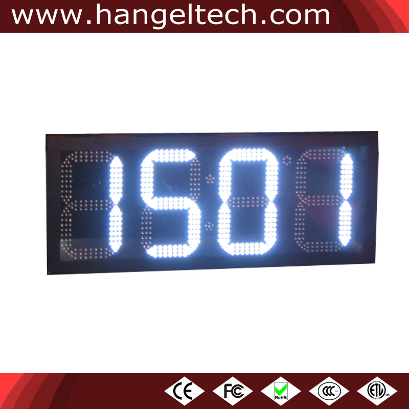 12 Inches Digit Outdoor LED Time Temperature Display Sign