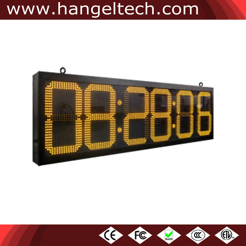 10 Inches Digit Outdoor Large LED Time Temperature Clock Display
