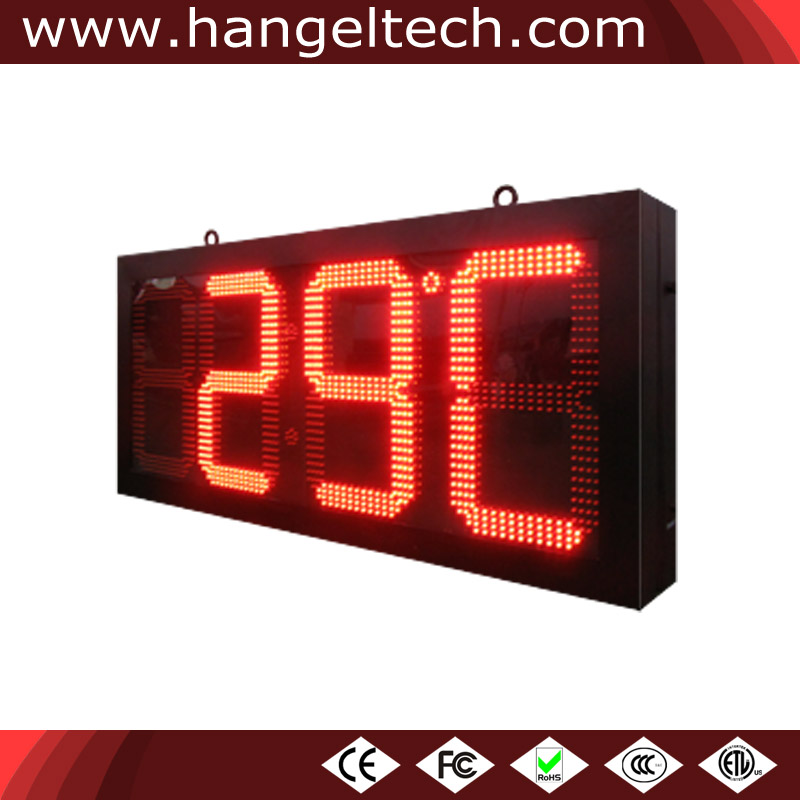 Outdoor Water Proof 16 Inches Digital, Outdoor Led Clock Temperature Display
