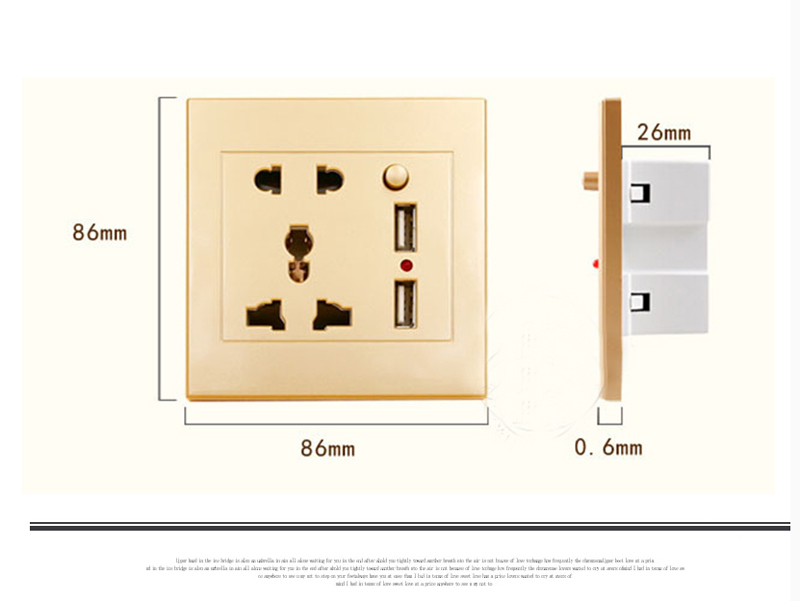 MVAVA Smart USB Wall Socket For Restaurant Cafe Pubs with Universal Power Adapter Wall Outlet Panel