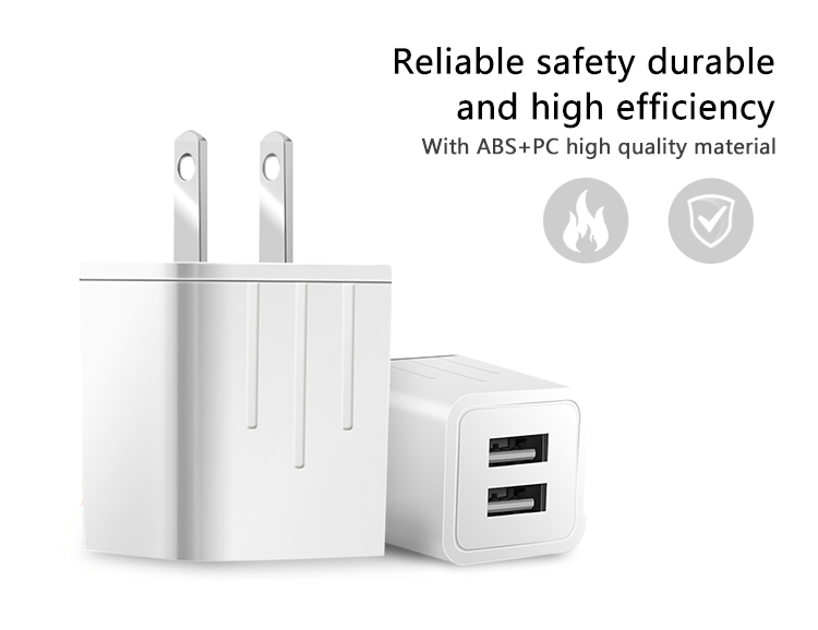 China manufacturer mobile phone accessories 5v21a wholesale USB wall charger