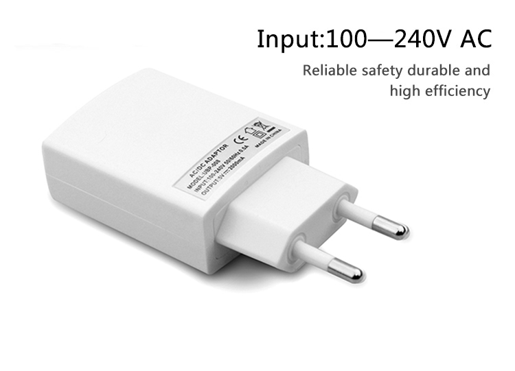 Wall charger single USB 5V 2A universal USB AC travel wall charger