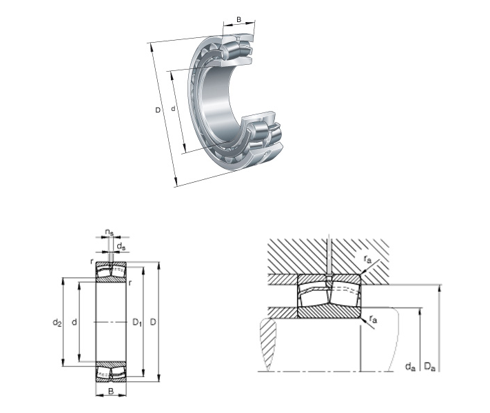 SKF FBF Spherical Roller Bearing 23032CA 23032CAK 23032CC 23032CCK 160x240x60mm