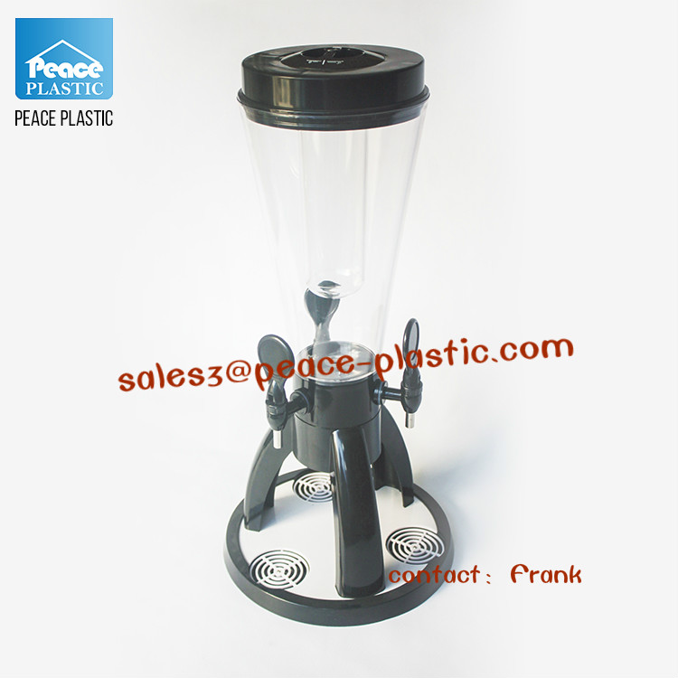 3 L whole plastic beer tower with three faucets