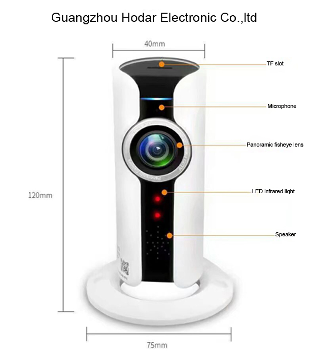 wireless panoramic camera 180 degree fisheye viewing angle wireless IP camera