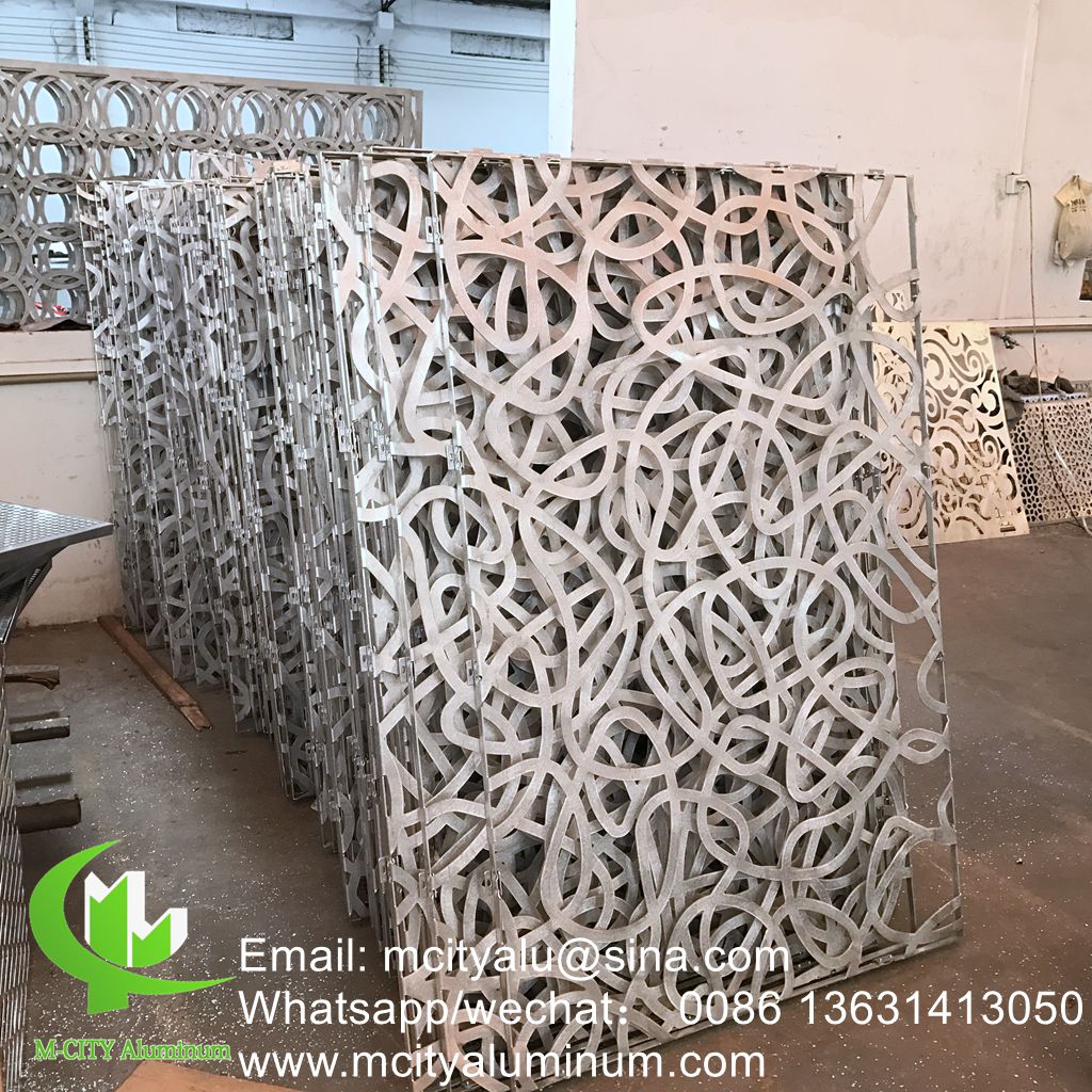 Metal Aluminum Facade Wall Cladding Cut Carved Wall Sheet