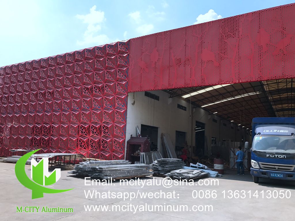 metal Aluminum facade wall cladding cut carved wall sheet decoration panel