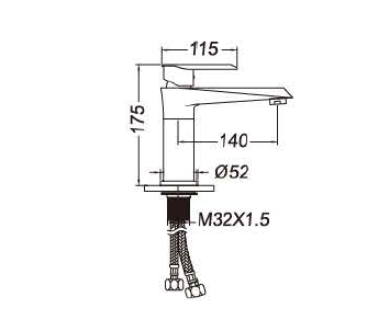 good quality factory make single handle Chrome Finish bathroom basin faucet