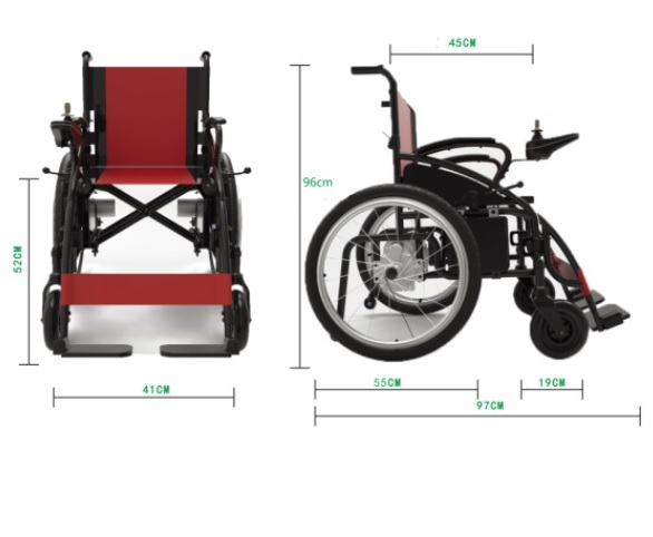 Lightweight folding electric wheelchair