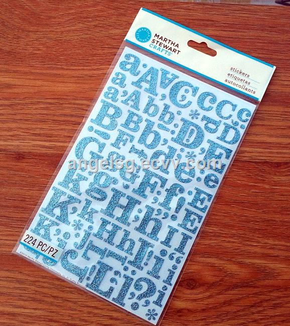Blue Silver Stars Glitter Stickers
