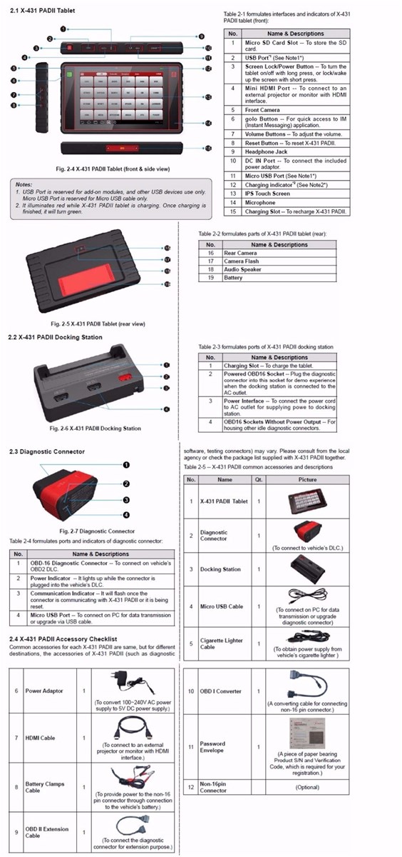 Original Launch X431 Pad II WiFi Update by Offical Website Launch Universal Diagnostic Scanner