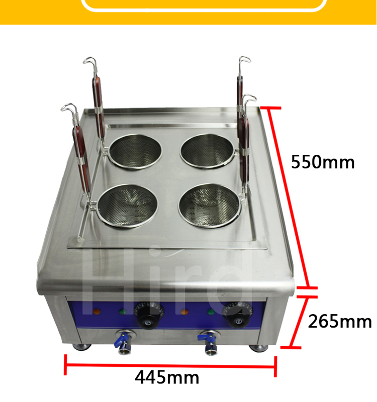 Counter Top Electric Pasta Cooker Noodle Cooker With 4 Baskets