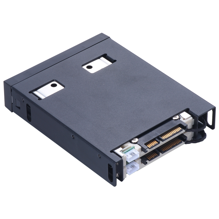 Unestech 25in Dual bay SATA Tryaless Internal HDD Mobile Rack Support Hot Swap