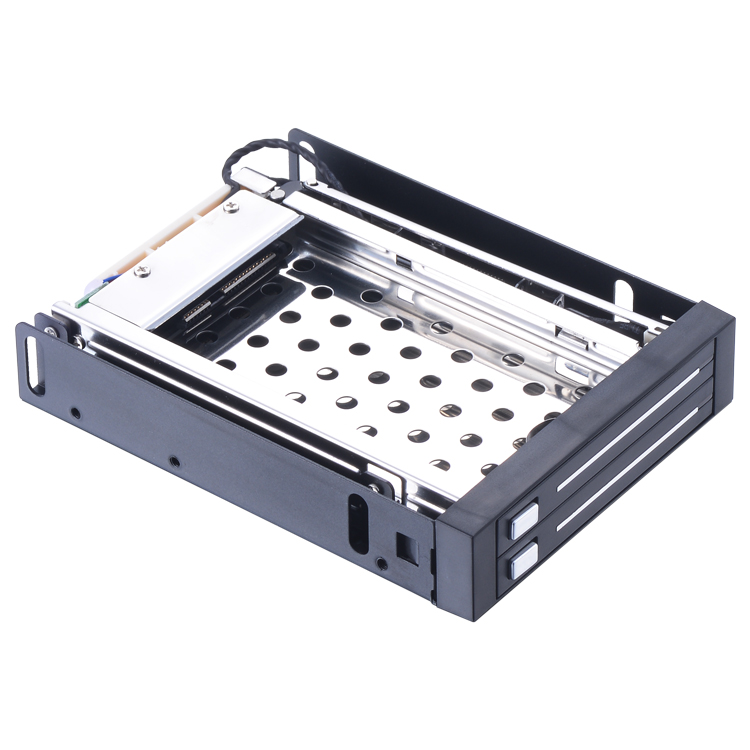 Unestech 25in Dual bay SATA Tryaless Internal HDD Mobile Rack Support Hot Swap