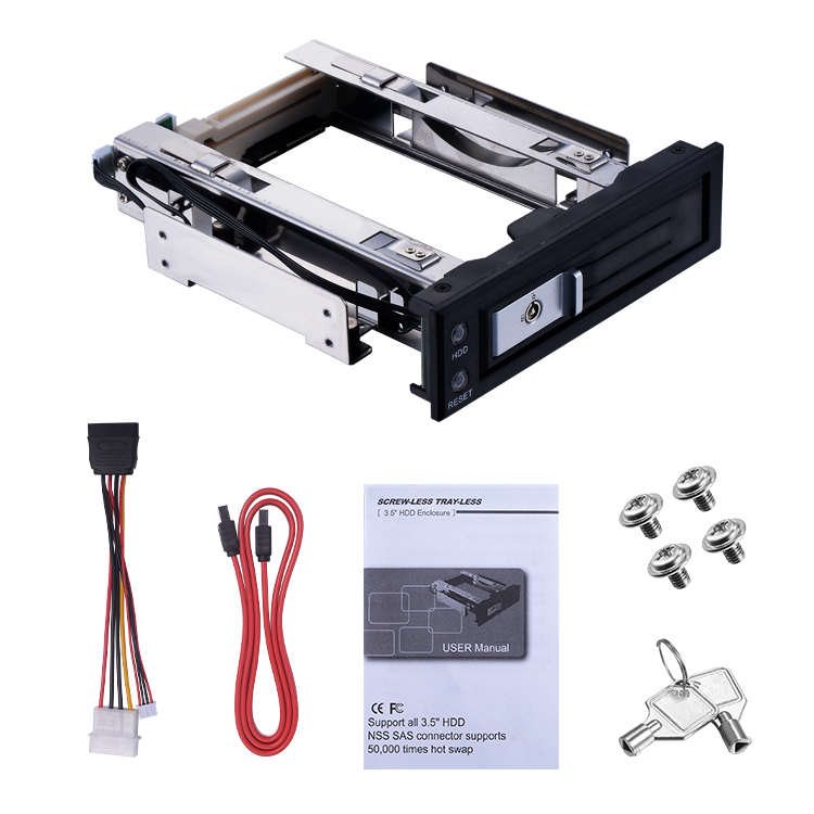 Unestech 35in SATA hard drive case to 525 PC bay Internal enclosure hdd mobile rack Unestech 35in SATA hard drive case to 525 PC bay Internal enclosure hdd mobile rack