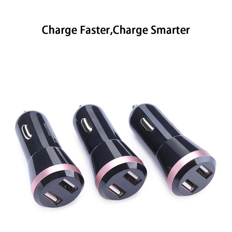 USB Car Charger 5V 24A Dual USB Mobile Phone Car Charger