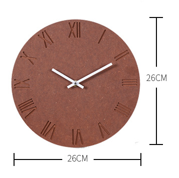 Creative Round Shape Fashion Roman Digits Wood Wall Clock