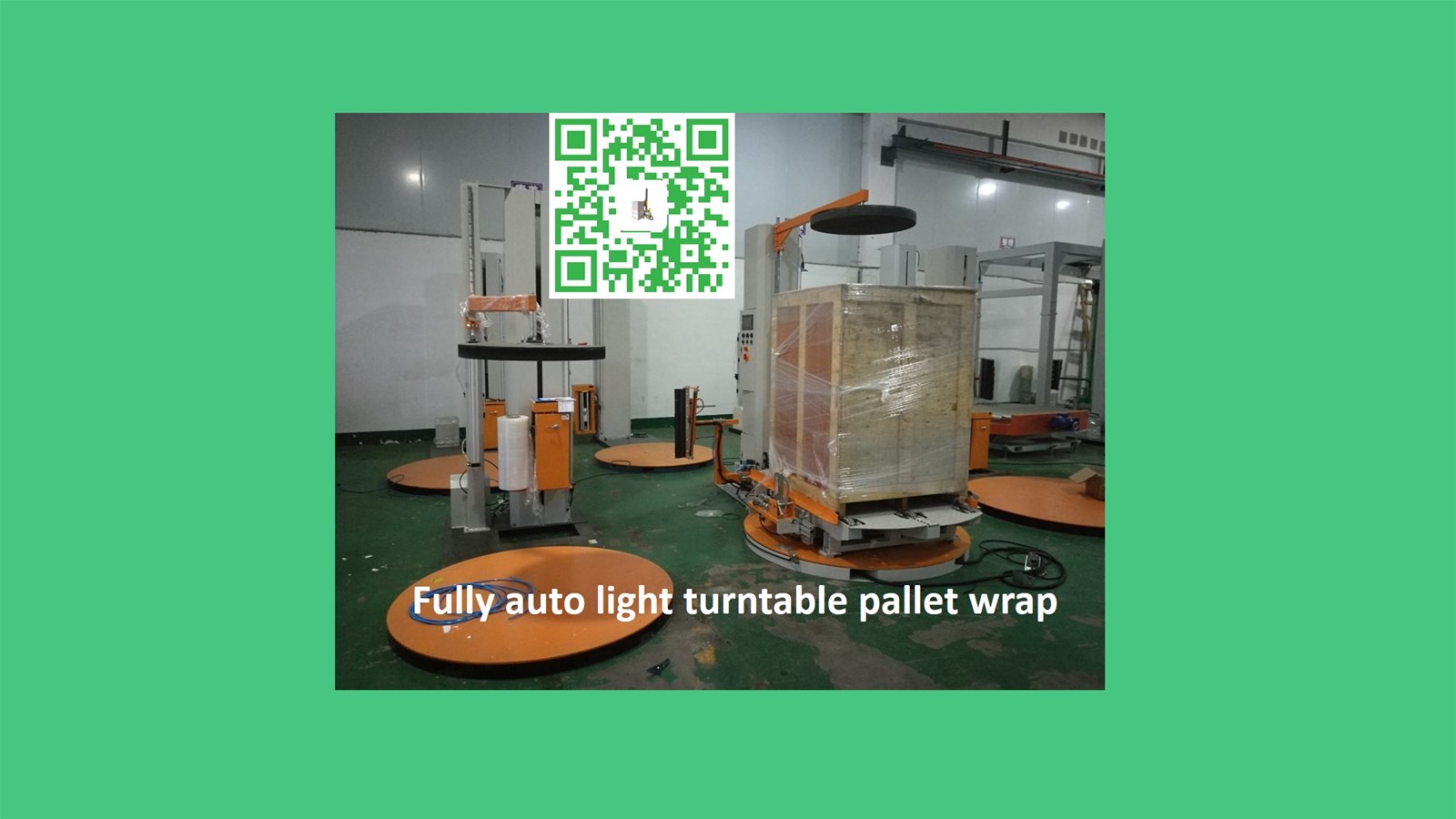 Fully auto Light Turntable pallet wrap for empty cans empty bottles and lightweight products