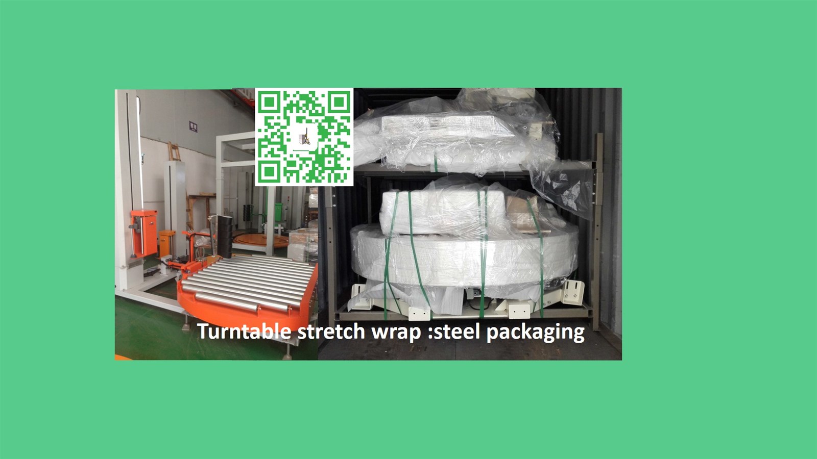 MS303H Fully auto conveyorized pallet wrapper for heavy product