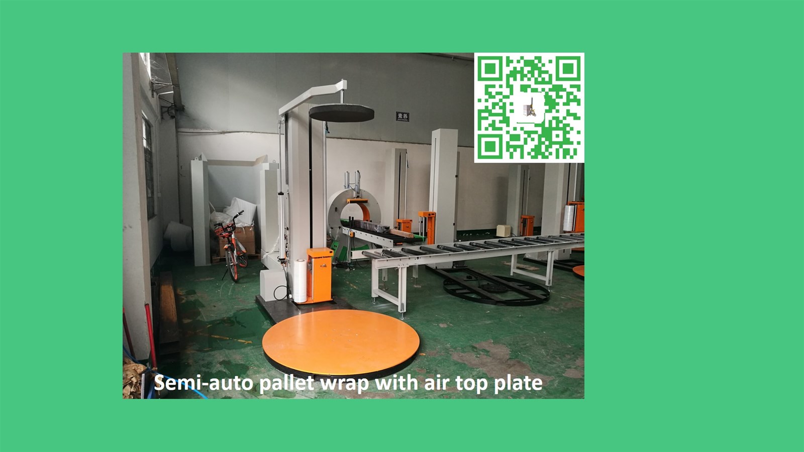 Semiauto Stretch Wrapper with Top Plate