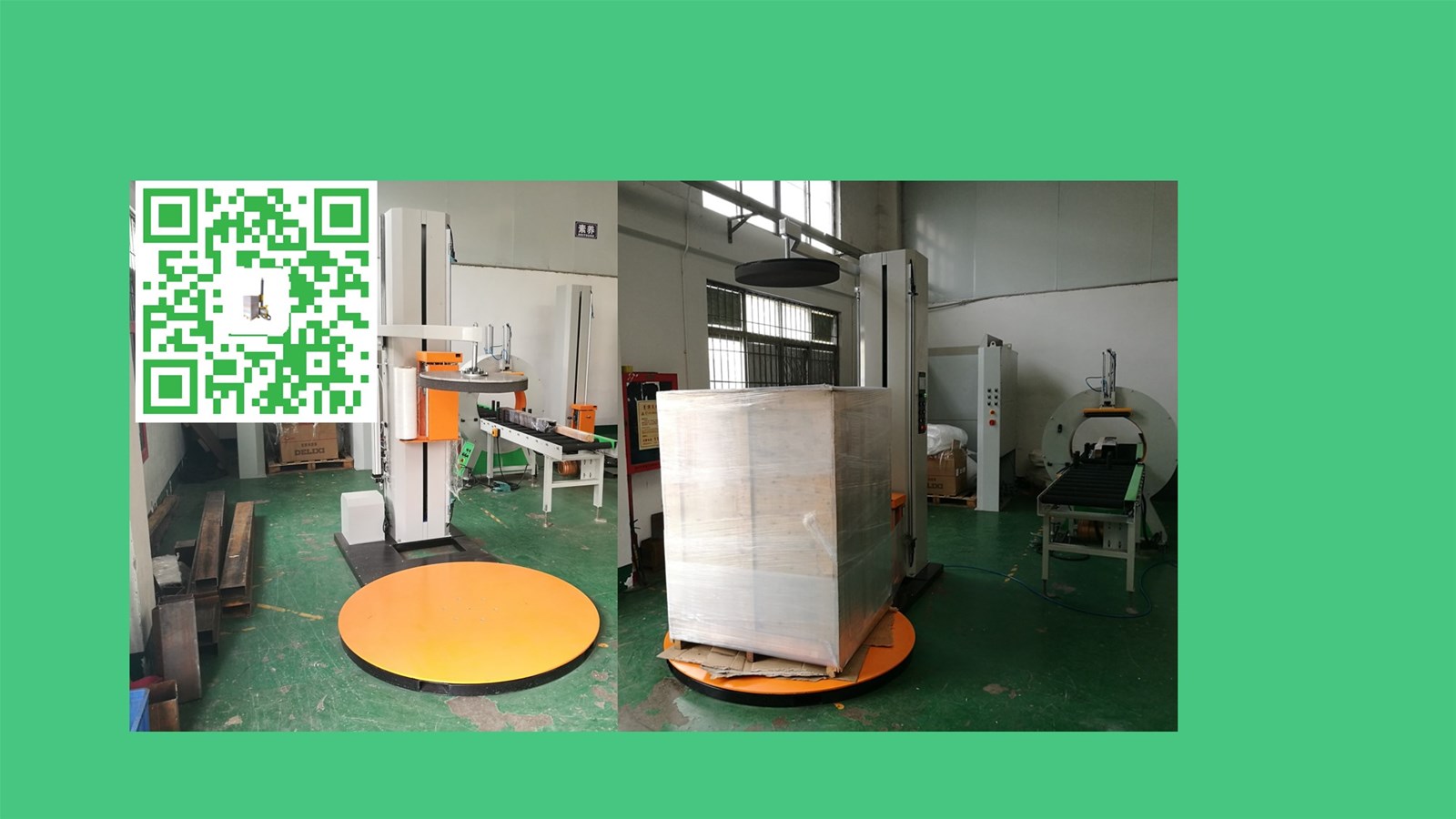Semiauto Stretch Wrapper with Top Plate