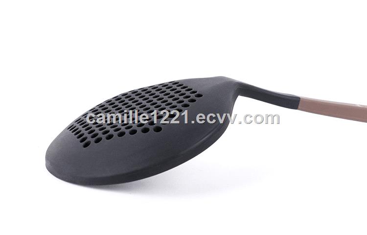 Liflicon Cook Premium Silicone Round Spider ColanderKitchen Silicone Skimmer Slotted SpoonWith Strong Silicone Coverin