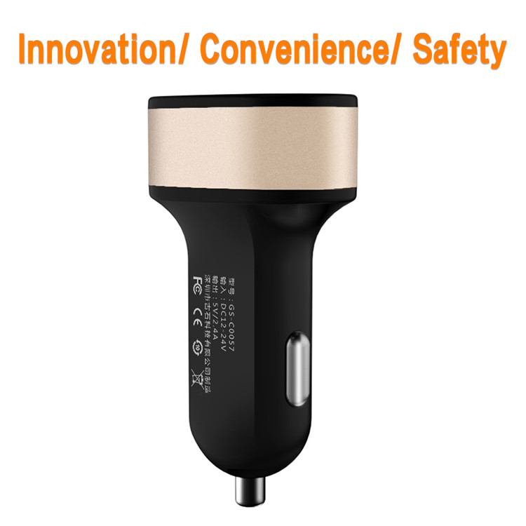 High speed USB phone car charger 5v 24a dual USB car adapter charger