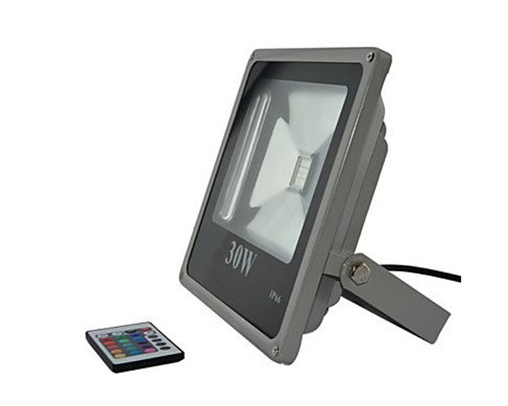 Outdoor LED Flood Light 30W RGB Color Changing Waterproof Security Light with USPlus