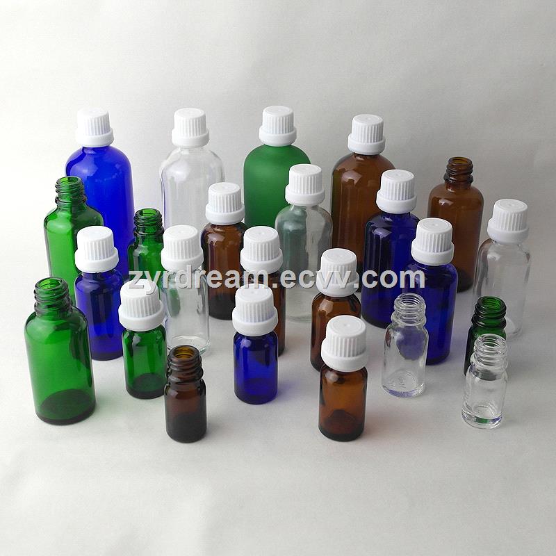 ClearAmberBlueGreen Essential Oil Bottles