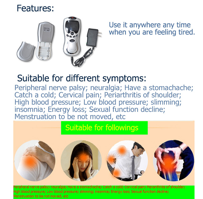 electric portable vibration back pain massage machine