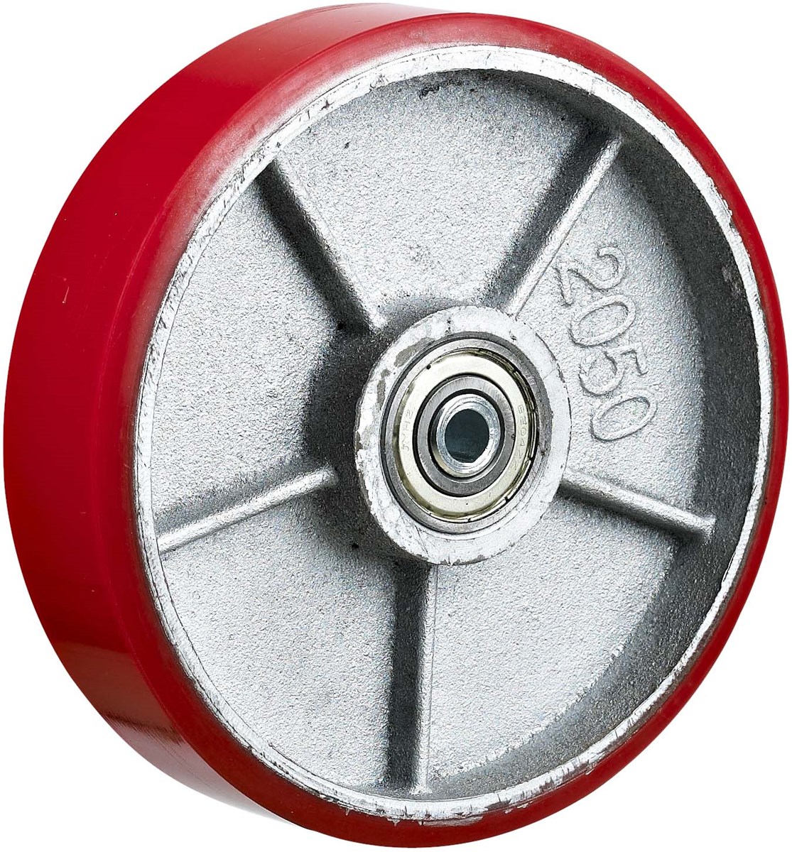Truck wheel cast iron core PU plastic 6 inches single wheels