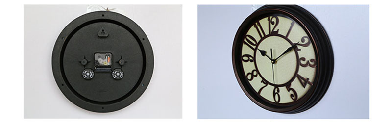 European Style Living Room Home Decoration Wall Plastic Clock