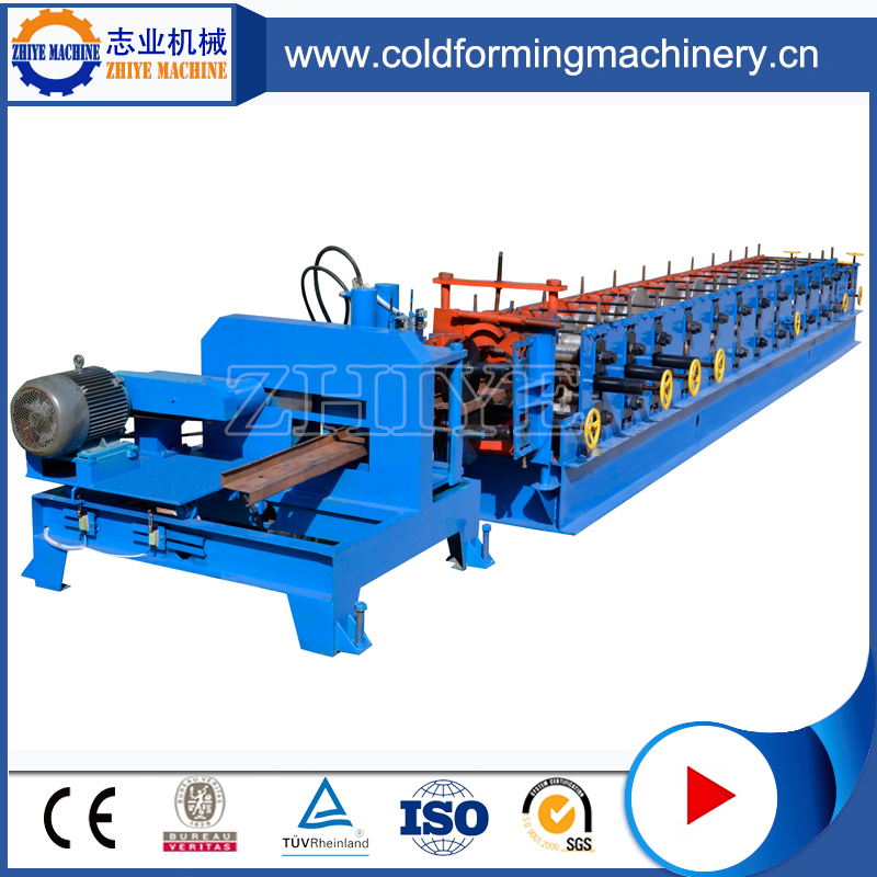 High Speed Color Coated Steel C Z U Purlin Cold Forming Machinery