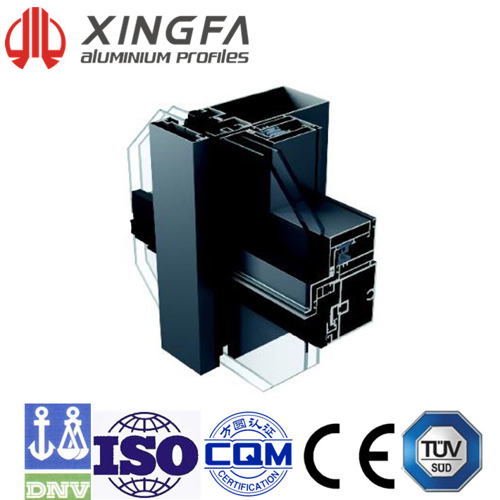 Chuango US1Hollow Glass Curtain Wall in form of Vertical Exposed and Horizontal Hidden Frame Series