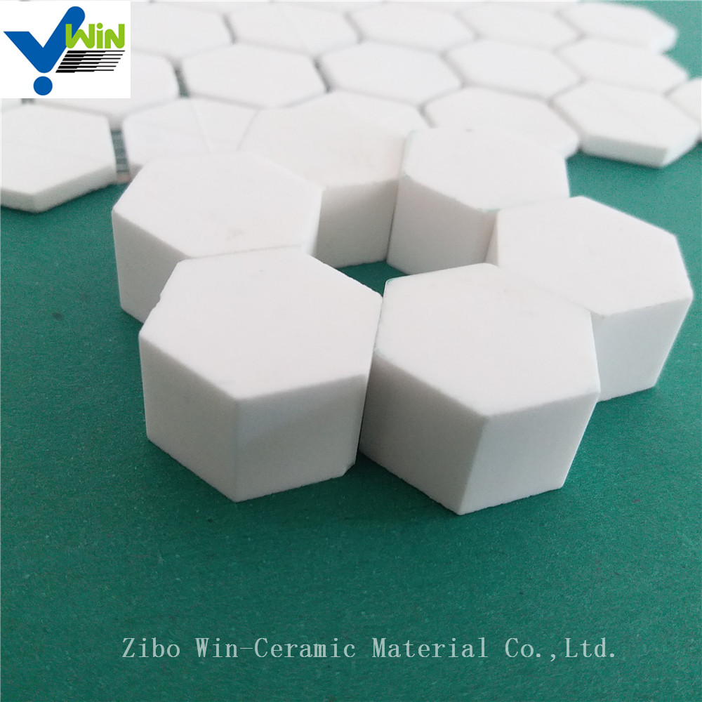 Wear resistant white alumina mosaic tile with top quality