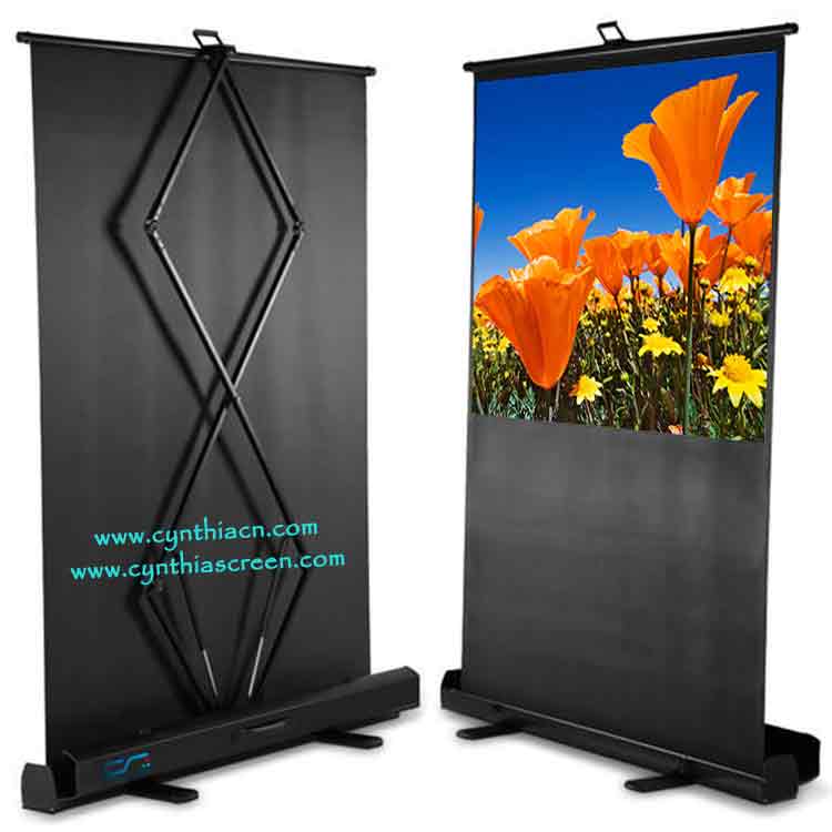 Cynthia Screen Air Pressure Type Portable Manual Floor Rising Pull Up Projector Screen