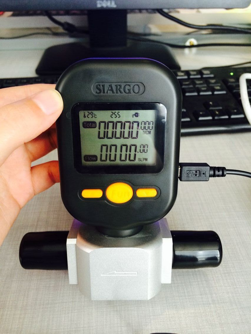 Tiny nitrogen gas air flow meter