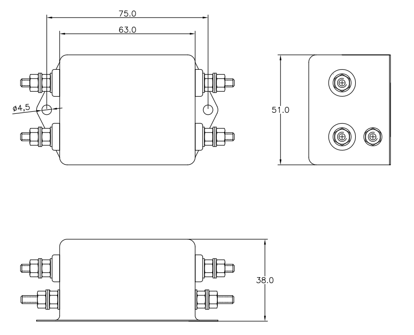 China Manufacturer single phase double stage noise low pass EMI power filter