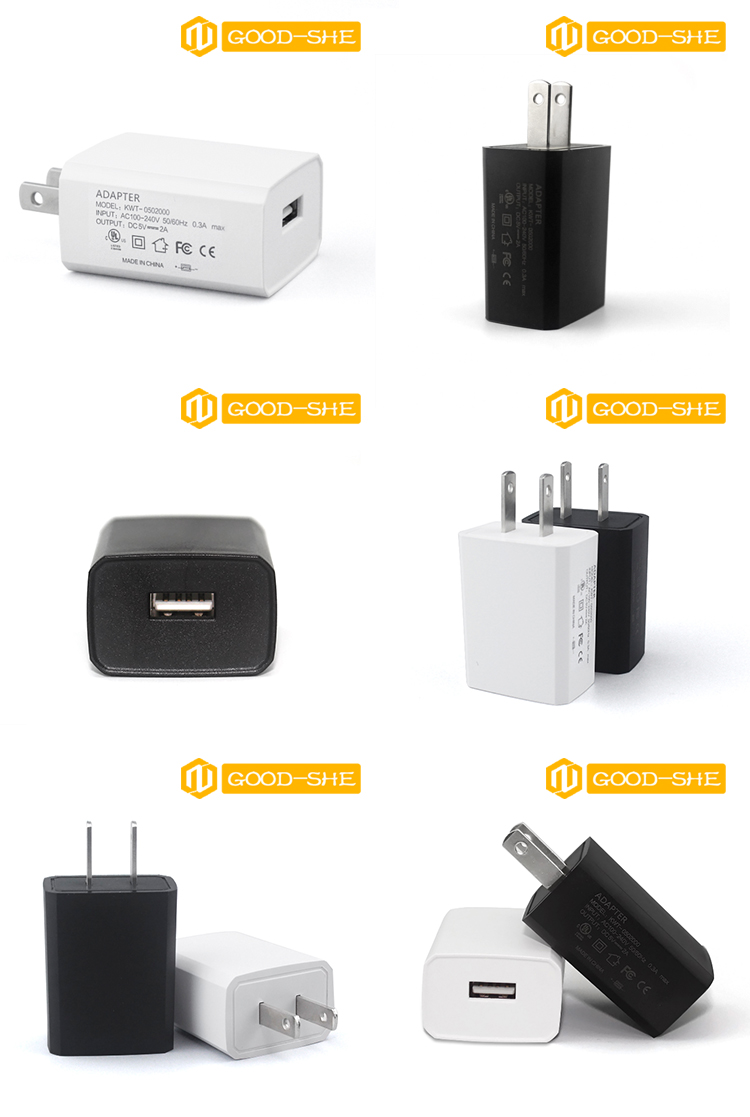 CE FCC Cetificated 5V 2A USB Wall Charger for Mobile Phone